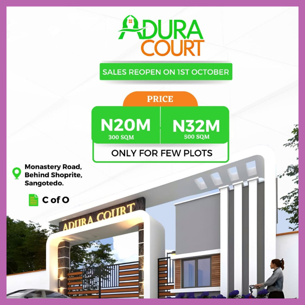 A SECURED AND GATED ESTATE IN DEVELOPED COMMUNITY-ADURA COURT
