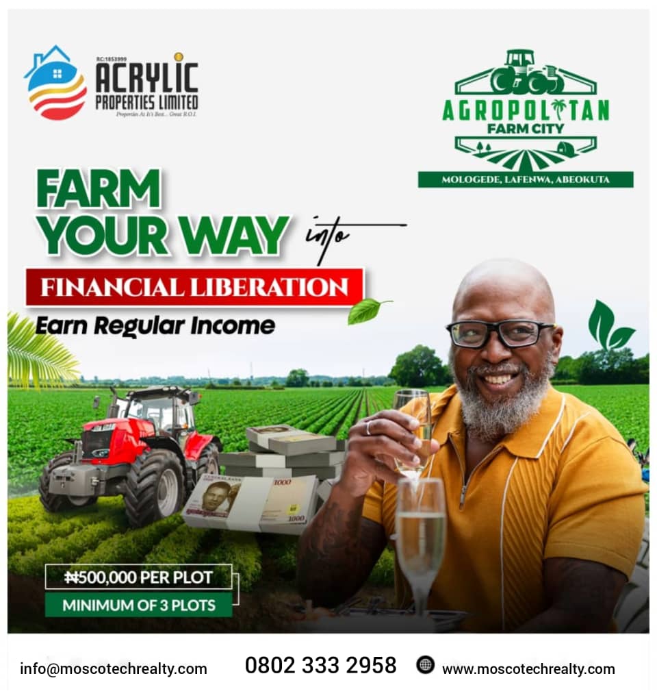 INVEST IN FARMING! INVEST IN THE FUTURE OF AGRICULTURE-We Farm for you 100%.