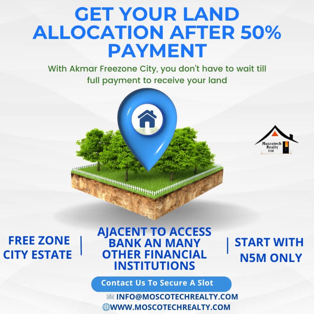 “Your Gateway to Prosperity” – Where Opportunities meet luxury:Akmar Free Zone City,Ibeju Lekki.