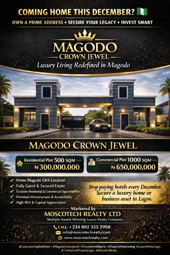 🇳🇬✈️ CREATE A LEGACY AT HOME-Coming Home This December?