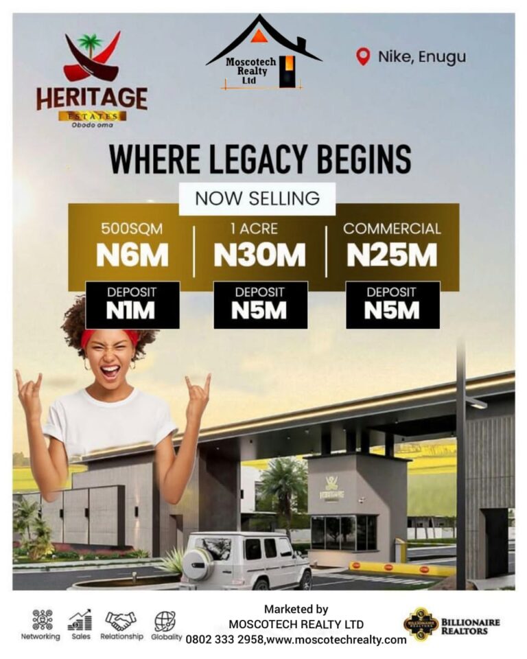Buy Land in Enugu Nigeria | Heritage Estate Nike Enugu